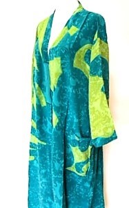 Luxury Weighted Silk Kimono Duster:  Elegant