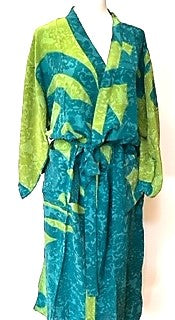 Luxury Weighted Silk Kimono Duster:  Elegant