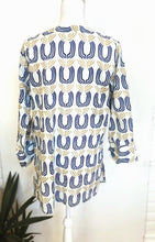 JUNO Navy Print Cotton Tunic Looks Fresh and New