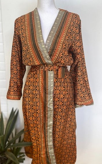 Complex Print Reversible Silk Kimonos. Carol's Favorite.