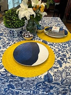 The Perfect Basic: Block Print Table Cloth That Changes With Accessories