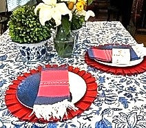 The Perfect Basic: Block Print Table Cloth That Changes With Accessories