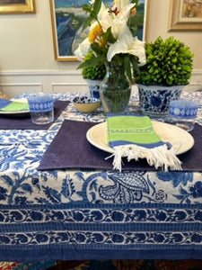 The Perfect Basic: Block Print Table Cloth That Changes With Accessories