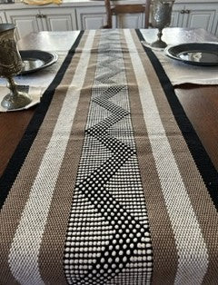 Artisan Hand Woven Table Runner Creates a Designer Table