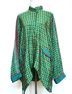 Luxe Silk Tunic: Favorite of the Season (Green/Turquoise)