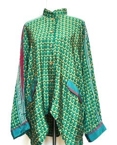 Luxe Silk Tunic: Favorite of the Season (Green/Turquoise)