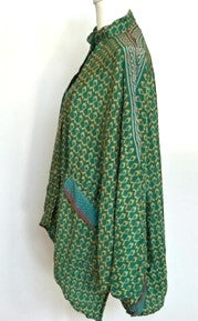 Luxe Silk Tunic: Favorite of the Season (Green/Turquoise)