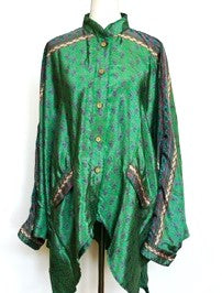 Luxe Silk Tunic: Favorite of the Season (Emerald floral)