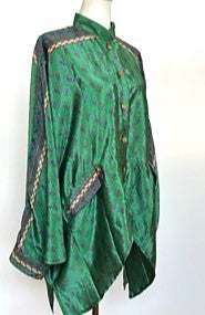 Luxe Silk Tunic: Favorite of the Season (Emerald floral)