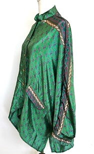 Luxe Silk Tunic: Favorite of the Season (Emerald floral)