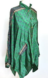 Luxe Silk Tunic: Favorite of the Season (Emerald floral)