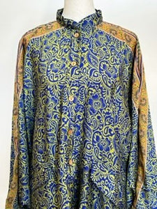 Luxe Silk Tunic: Favorite of the Season (Green/Blue)