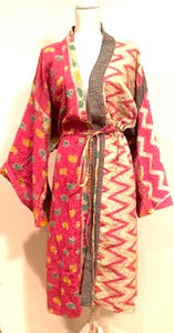 Bright Mix of Colors:  Print Kimono Duster