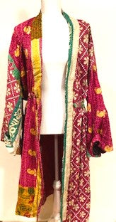 Rich Mixed Print Kimono Duster