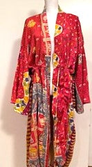 Designer Mixed Print Cotton Kimono Duster