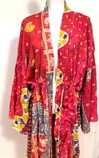 Designer Mixed Print Cotton Kimono Duster