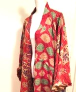 Designer Mixed Print Kimono Duster