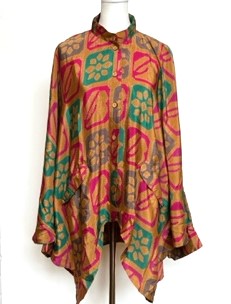 Luxe Silk Tunic: Favorite of the Season (Bronze/Turquoise)