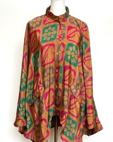 Luxe Silk Tunic: Favorite of the Season (Bronze/Turquoise)