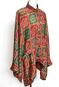 Luxe Silk Tunic: Favorite of the Season (Bronze/Turquoise)