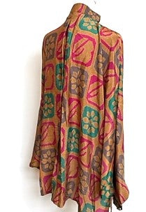 Luxe Silk Tunic: Favorite of the Season (Bronze/Turquoise)