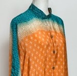 Luxe Silk Tunic: Favorite of the Season (Orange/Aqua)