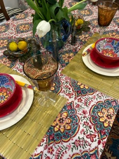 Block Printing At It's Finest. The Stage Is Set For A 5 Star Dinner.