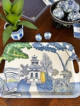 Bamboo Serving Tray Signed by the Artist and Imported From France