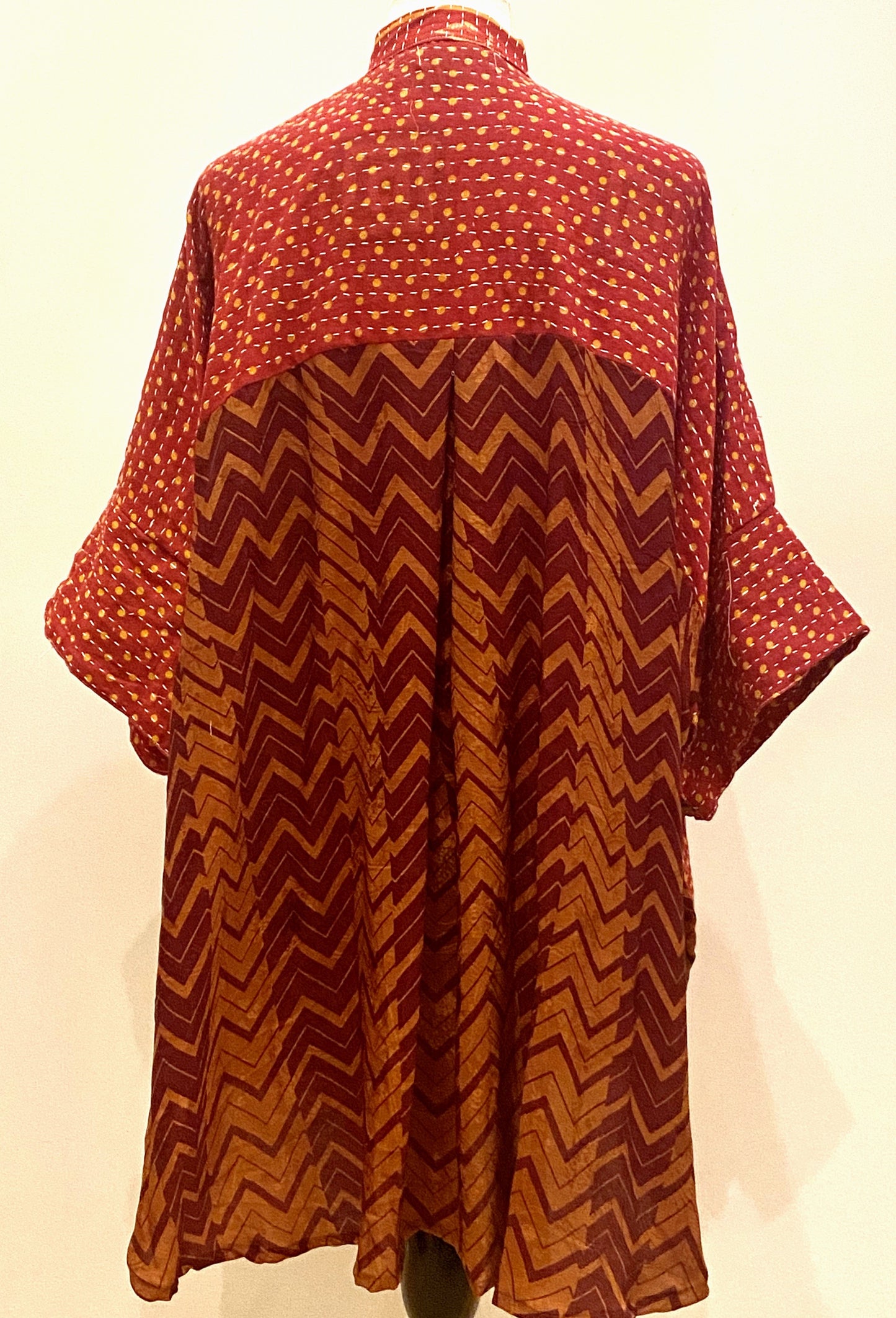 NEW  Button Down Easy Cotton Tunic (Rust/Marigold)