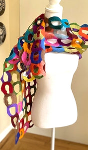 Brighten Up Your World with Color. Artisan Ring Shawl.