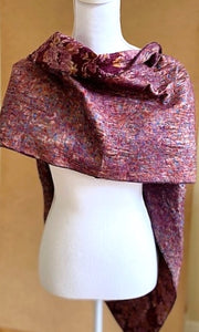 Artisan Silk Two Sided Shawl Is a Purchase with a Purpose. Raspberry.