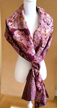 Artisan Silk Two Sided Shawl Is a Purchase with a Purpose. Raspberry.