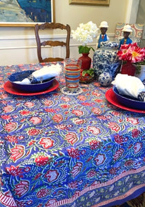 Celebration Block Print Table Cloth is a Favorite
