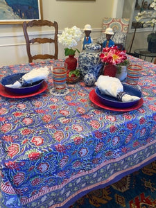 Celebration Block Print Table Cloth is a Favorite