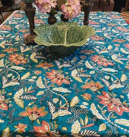 Exceptional Block Print Cotton Table Cloth (60 x 90)