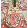 Monroe Print Handmade Placemat Sets With Matching Napkins. Set of 6