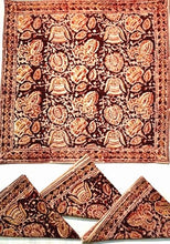 Terracotta Kalamkari Tablecloth. Thanksgiving Perfection.