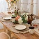 Ruffles Burlap Placemats Are Perfect for Any Gathering. 16'' diameter