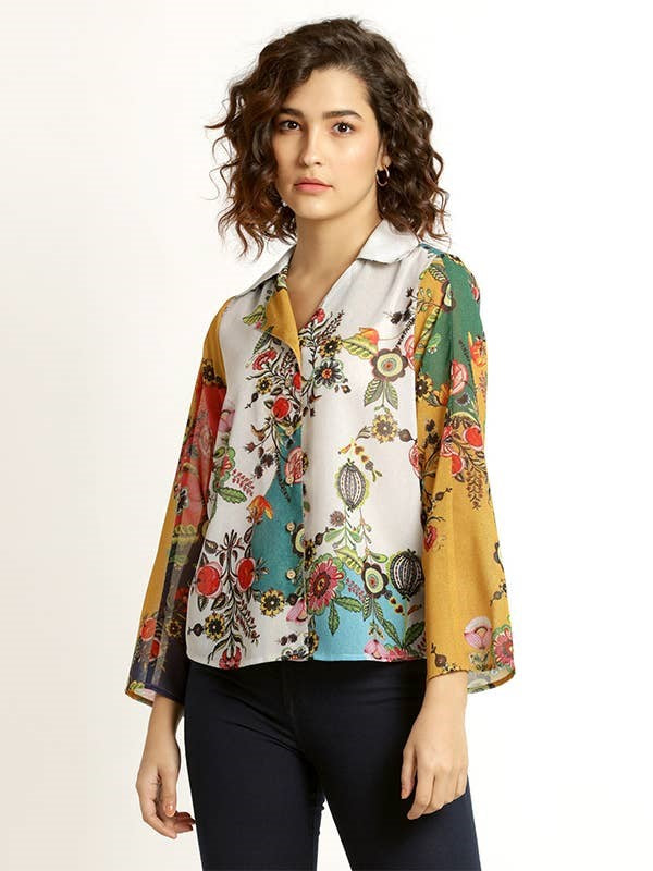 Trend Savvy Multi Color Blouse: Pure Happiness