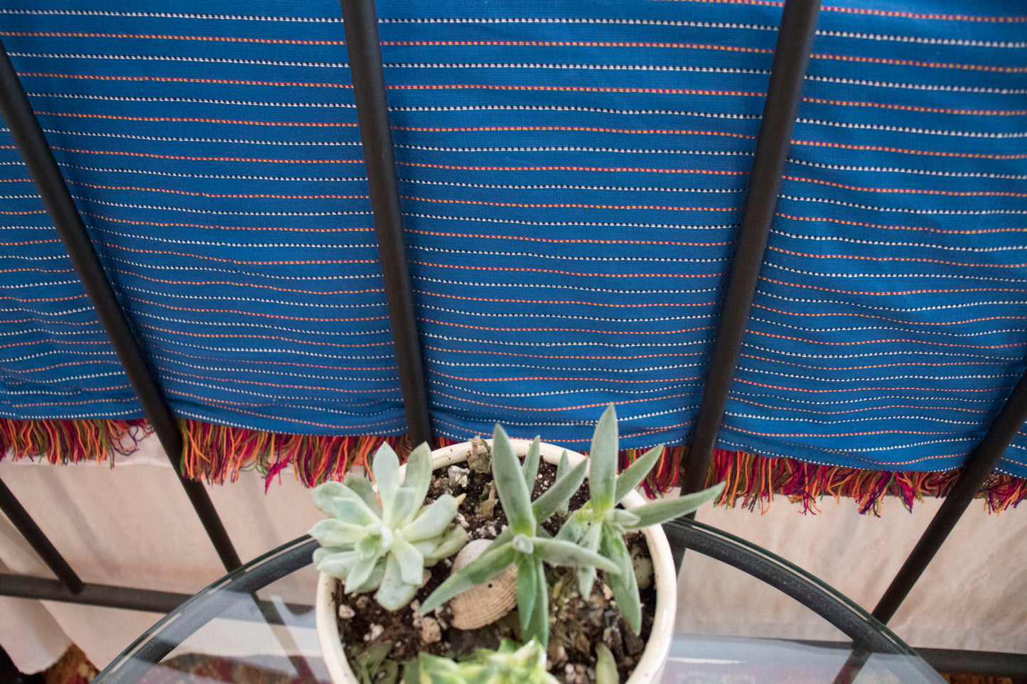 Striped Bed or Table Throw
