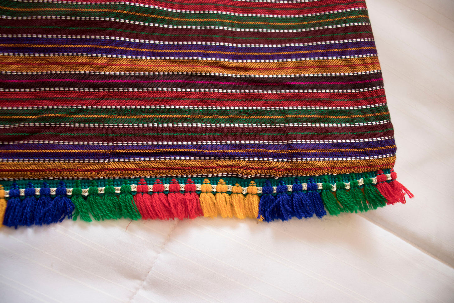 Striped Bed or Table Throw