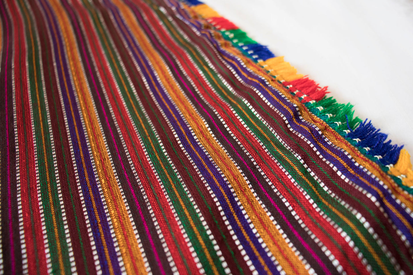 Striped Bed or Table Throw